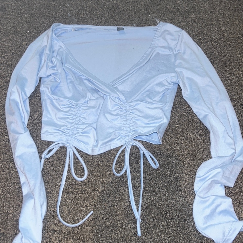 Light blue cross over top